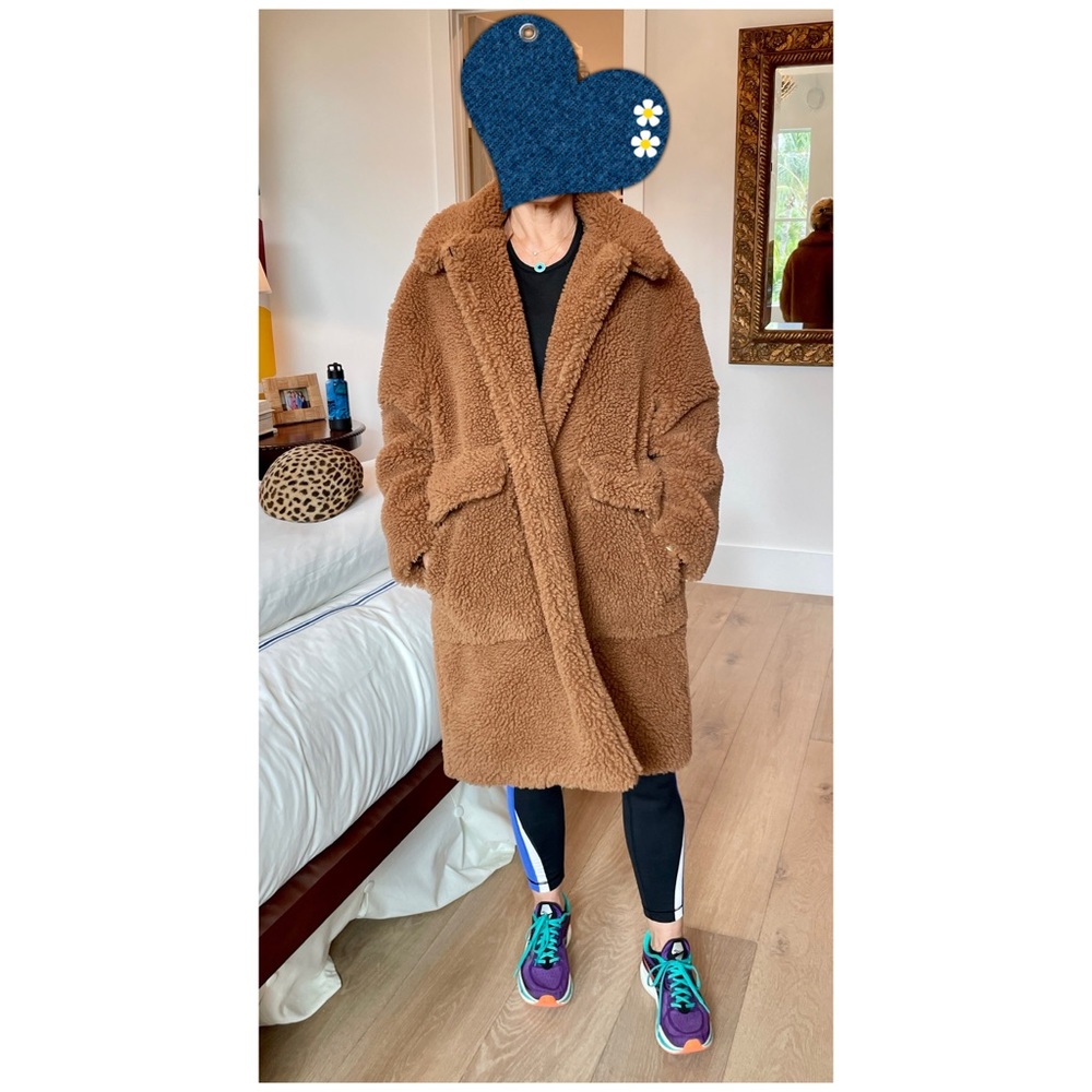 No21 Numero Ventuno Faux Fur Teddy Bear Coat Size 38